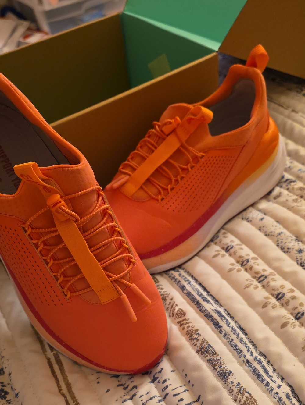 Women’s Coral And Tangerine Slip-On Clove